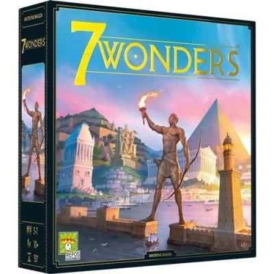 Abbildung von ASMODEE 7 Wonders, 2020, Unbox Now, Partyspiel, ab 10 Jahren, 3 bis Spieler, 30 Minuten, auf Französisch