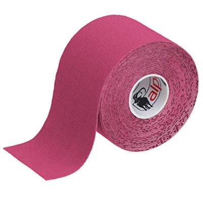 Abbildung von ALPIDEX Kinesiologie Tape 1/3/ 6/12 Rollen Viele Farben 5 m x cm Anwendungsbroschüre Elastisch Wasserfest Hautfreundlich Physio Muskel Set, Farbe:pink, Menge:1 Rolle