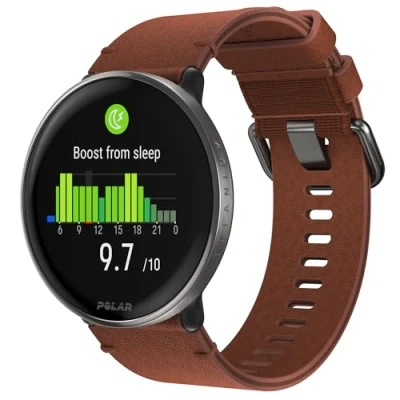 Abbildung von Polar Ignite 3 Titanium Fitness und Wellness Smartwatch mit GPS, Schlafanalyse, AMOLED Display, 24/7 Activity Tracker, Pulsuhr, personalisierten Trainingseinheiten, M/L