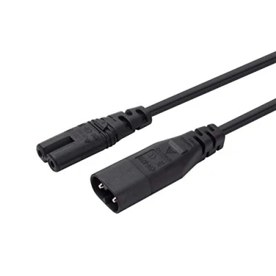 Abbildung von IEC 60320 C8 Stecker auf C7 Buchse, Verlängerungsnetzteil, Hauptadapterkabel (1m)