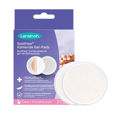 Abbildung von Lansinoh Soothies Kühlende Gel Pads 2 Stück beruhigen und schützen schmerzende &amp; rissige Brustwarzen ermöglichen natürliche Heilung, damit Mütter weiter stillen können