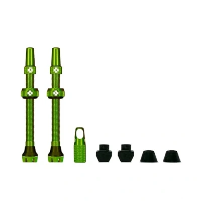 Abbildung von Muc Off Grüne Presta Tubeless Ventile, 44 mm Hochwertige Anti Leck Fahrradventile mit integriertem Werkzeug zum Entfernen des Ventilkerns