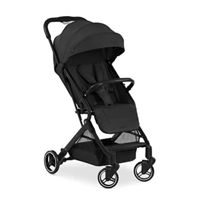 Abbildung von hauck Reise Buggy Travel N Care für Kinder ab Geburt bis 22 kg mit Liegefunktion, Ultraleicht 6,9 kg, Einhändig Klein Zusammenklappbar, UPF 50+, EVA Räder, Korb 3 (Black)