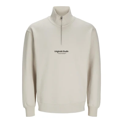 Abbildung von Jack &amp; Jones Jorvesterbro Quarter Sweatshirt, Herren, Größe: Small, Moonbeam