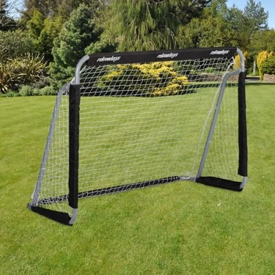 Abbildung von Relaxdays Fußballtor, Profi Soccertor für Kinder &amp; Erwachsene, mit Tornetz, Garten, HBT 110x150x75cm, grau/schwarz