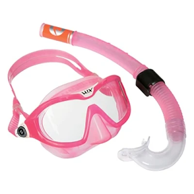 Abbildung von AQUALUNG Combo Mix , Tauchmaske + Schnorchel für Tauchen, Wassersport und Schnorcheln Kinder ab 4 Jahren mit UV Schutz, Silikondichtung beschlag leckagefreien Gläsern Jungen &amp; Mädchen