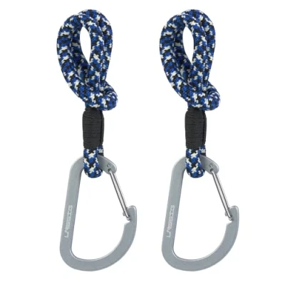 Abbildung von LÄSSIG Kinderwagenbefestigung (2 Stk.) Karabinerhaken Kinderwagenhaken Einkaufshaken/Stroller Hooks Cord black/blue/vanilla