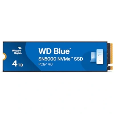 Abbildung von WD Blue SN5000 NVMe SSD 4 TB interne (Geschwindigkeiten von bis zu 5.500 MB/s/5.000 MB/s Lesen/Schreiben, 1.200 TBW, Western Digital nCache 4.0, Acronis True Image for Digital)