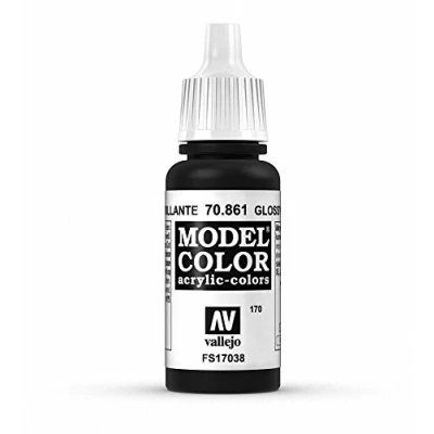 Abbildung von Vallejo, Model Color, Acrylfarbe, 17 ml schwarz glänzend