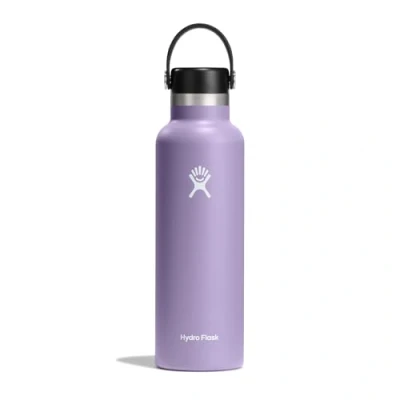 Abbildung von Hydro Flask Water Bottle 621 ml (21 oz) Vacuum Insulated Stainless Steel with Leak Proof Flex Cap and Powder Coat Standard Mouth Moonshadow