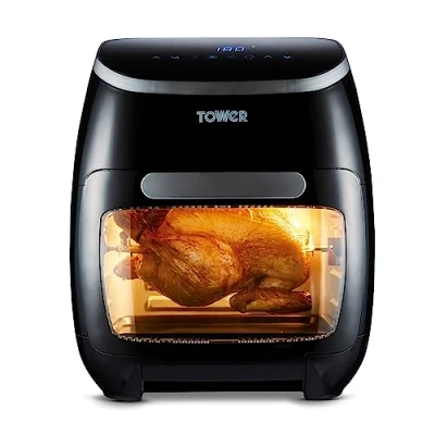 Abbildung von Tower T17039 Xpress Pro 5 in 1 Digitale Heißluftfritteuse mit Schneller Luftzirkulation, 60 Minuten Timer Airfryer XXL 11 l 2000W Schwarz