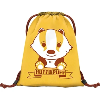 Abbildung von Baagl Turnbeutel Kindergarten, Sportbeutel für Jungen, Mädchen, Turnsackerl Kinder Sport Beutel Schuhbeutel Sportsack (Harry Potter Hufflepuff)