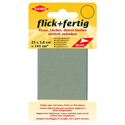 Abbildung von Kleiber 145 cm² Flick und Fertig Selbstklebendes Reparaturband aus Nylon, grau