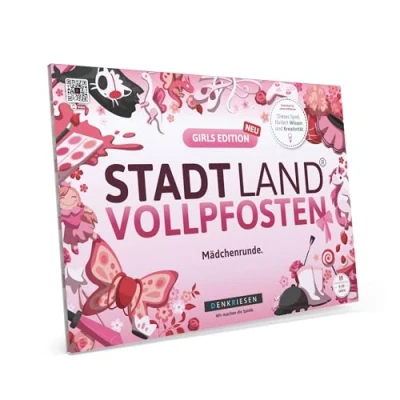 Abbildung von DENKRIESEN Stadt Land VOLLPFOSTEN® Girls Edition Spielblock Familienspiel