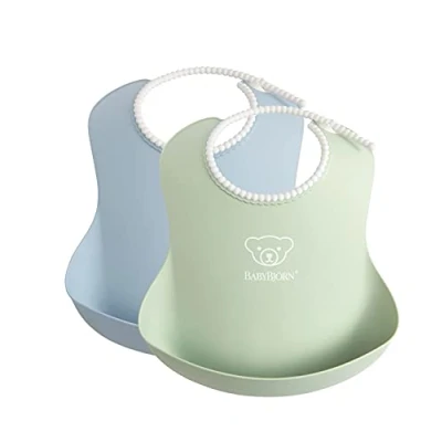 Abbildung von BabyBjörn Lätzchen, 2er pack, Blassgrün/Blassblau
