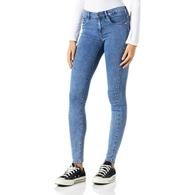 Abbildung von ONLY Damen ONLRAIN Life REG Skinny DNM NOOS 15129693, Medium Blue Denim/PIM430, S/32