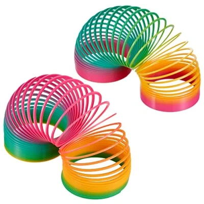 Abbildung von THE TWIDDLERS Riesige Regenbogen Spiralen XXL Treppenhüpfer Spielzeug für Mädchen &amp; Jungen Kindergeburtstag Mitgebsel (2)