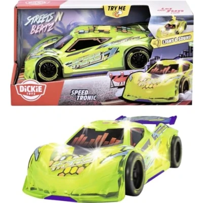 Abbildung von Dickie Toys Spielzeugauto Speed Tronic mit Lichtwechsel &amp; Musik Streets N BEATZ Auto Friktionsmotor, 20 cm, inkl. Batterien, Spielzeug für Kinder ab 3 Jahre