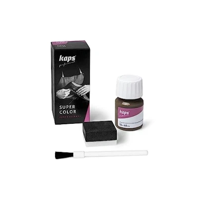 Abbildung von Kaps Super Color Lederfarbe für Naturleder, Synthetik und Textil, Lederfärber, 25 ml, Pony 105