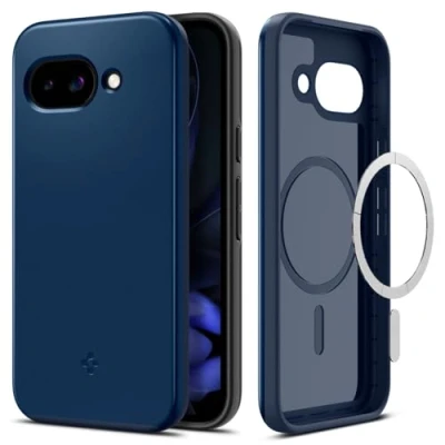 Abbildung von Spigen Thin Fit MagFit Hülle für Google Pixel 9a, Kompatibel mit MagSafe Navy Blue