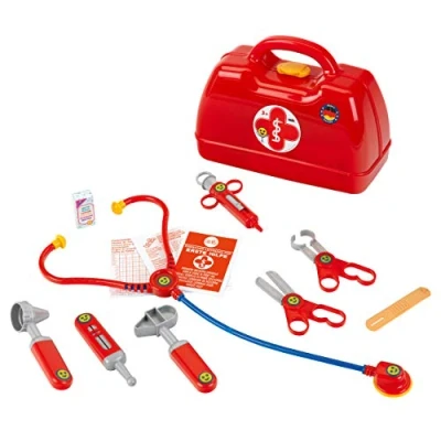 Abbildung von Theo Klein 4457 Arztkoffer mit Stethoskop, Thermometer, Spritze und vielem mehr Robuster Koffer praktischem Tragegriff Maße: 24 cm x 11 19 Spielzeug für Kinder ab 3 Jahren