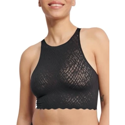 Abbildung von Sloggi FEEL Bliss CROP Bustier, Damen, Größe: 70C.75A/B, Black