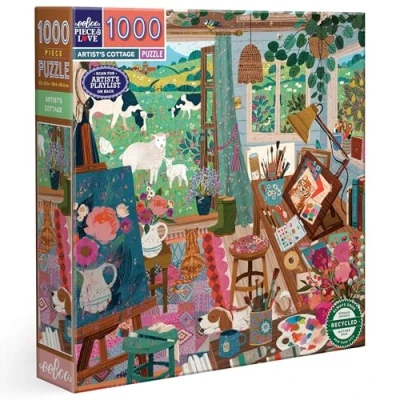 Abbildung von Eeboo Puzzle 1000 Teile Artist&#039;s Cottage
