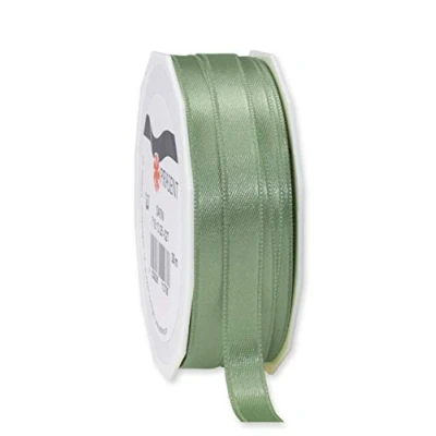 Abbildung von PRÄSENT C.E. Pattberg Satin altgrün, 25 m Satinband zum Einpacken von Geschenken, 10 mm Breite, Geschenkband Dekorieren &amp; Basteln, Dekoband, Anlass