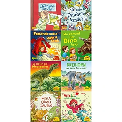 Abbildung von Pixi 8er Set 279: Dinos und Drachen bei (8x1 Exemplar) (279)