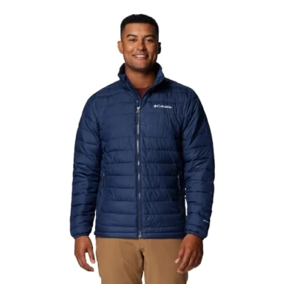 Abbildung von Columbia Powder LITE Jacket Outdoorjacke, Herren, Größe: Large, Collegiate navy