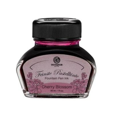 Abbildung von Octopus Fluids Füllhaltertinte Pastell Rosa Cherry Blossom 30ml, Schreibtinte für Füllhalter und Glasfedern, Kalligrafietinte