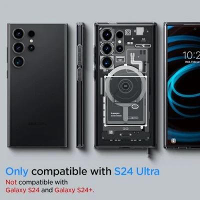 Abbildung von Spigen Ultra Hybrid Metal Ring MagFit Hülle Kompatibel mit Samsung Galaxy S24 Zero One