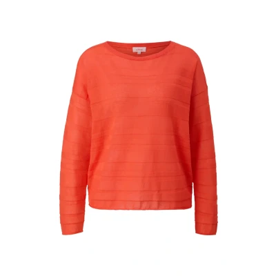 Abbildung von s.Oliver MIT Musterstruktur Strickpullover, Damen, Größe: 32, Koralle