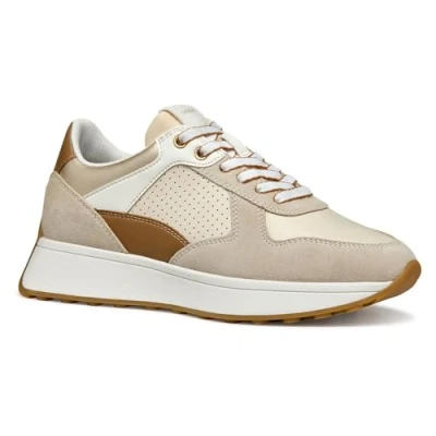 Abbildung von Geox Damen D Amabel A Sneaker, Papyrus/Lt Taupe, 41 EU