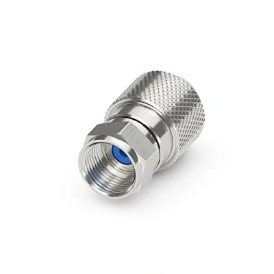 Abbildung von Sonero, F Stecker für Sat Kabel, Antennen Koaxial Kabel mit ⌀ 6,5 7,5 mm, einfache Selbst Konfektionierung, chrom, 2er Set