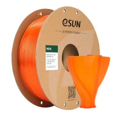 Abbildung von eSUN PETG Filament 1.75mm, 3D Drucker PETG, Maßgenauigkeit +/ 0.05mm, 1kg Spule (2.2 LBS) Druck für Drucker, Orange