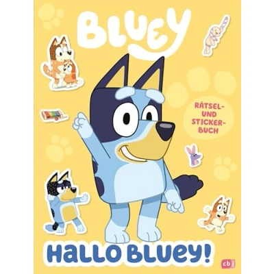 Abbildung von Hallo BLUEY! Ein lustiges Rätsel und Stickerbuch: Mit über 40 bunten Stickern (BLUEY Beschäftigung, Band 1)