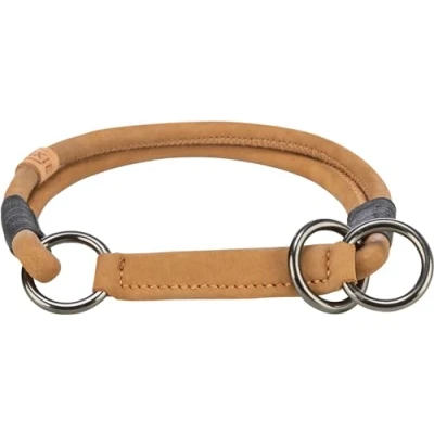 Abbildung von TRIXIE Zug Stopp Hundehalsband BE NORDIC aus Leder L braun bequemes für große Hunde mit Zugbegrenzung robust &amp; elegant 17141