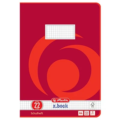 Abbildung von Herlitz 340224 Heft A4, 32 Blatt, Lineatur 22, FSC Mix, 5 Stück