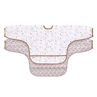 Abbildung von LÄSSIG Baby Langarmlätzchen Set 2 Stk. zum Binden Auffangschutz/Long Sleeve Bib Tiny Farmer Goose