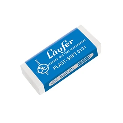 Abbildung von Läufer 00131 Plast Soft 0131 Radierer, weicher Radiergummi aus Kunststoff, für Bleistifte und Buntstifte, transparent