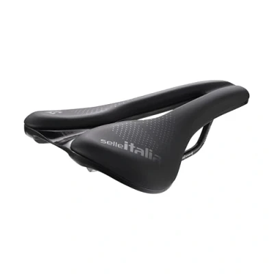 Abbildung von Selle Italia Novus Boost EVO Gravel TM Superflow Fahrradsattel, extra gepolsterter Rennradsattel, Loch Größe L3, Schwarz