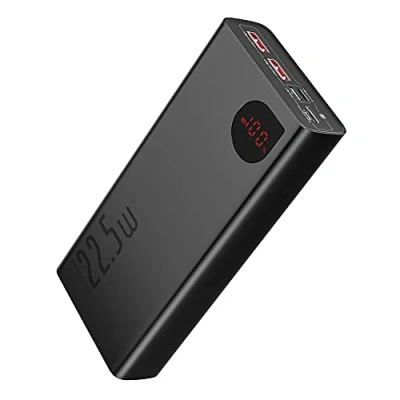 Abbildung von Baseus Powerbank 20000mAh, 22,5W PD 3.0 QC4.0 Schnellladung USB C Externer Akku, Tri Ausgängen Power Bank mit LED Display für iPhone 12 11 Xs Pro Max Mini Samsung S20 S10 usw., PPAD000101