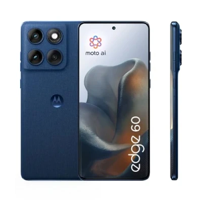 Abbildung von Motorola Edge 60 Smartphone (Robustes 6,67“ pOLED Display mit Gorilla Glass 7i, 50 MP Moto AI Kamera, 12/512 GB, 5200 mAh, widerstandsfähig, wassergeschützt) Pantone Gibraltar Sea inkl. Handyhalter