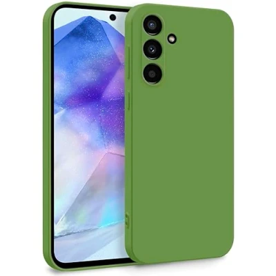 Abbildung von MyGadget Hülle für Samsung Galaxy A55 5G Zweilagige Handyhülle mit Kameraschutz Cover Innenfutter &amp; Silikon außen Grün
