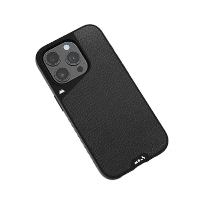 Abbildung von Mous Hülle für iPhone 15 Pro Max MagSafe Kompatibel Case Limitless 5.0 Schwarzes Leder Handyhülle Schutzhuelle
