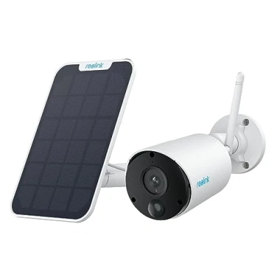 Abbildung von Reolink 2K Überwachungskamera Aussen Akku Argus Eco mit Solarpanel, Kabellose Solar WLAN Kamera Outdoor PIR &amp; KI Erkennung, 2,4GHz Wi Fi, IR Nachtsicht, Zeitraffer, 2 Wege Audio, Wetterfest
