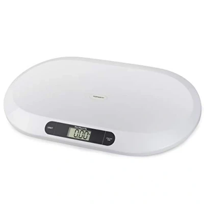 Abbildung von Topcom WG 2490 Babywaage, 20 kg Fassungsvermögen, auch für Kleintiere geeignet, 1 Stück (1er Pack), Weiß