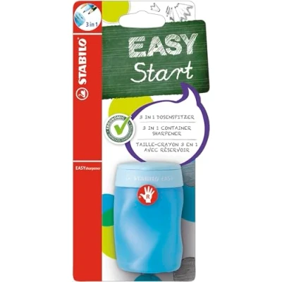 Abbildung von Ergonomischer Dosen Spitzer für Rechtshänder STABILO EASYsharpener 3 in 1 blau