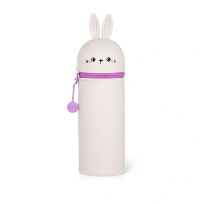 Abbildung von LEGAMI 2 in 1 Weiche Silikontasche Kawaii, Giraffe Schultasche, Tischstifthalter, Reißverschluss, Silikon, Stiftetasche Buntstifte Marker, H 18,5 cm, Bunny